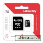 Карта памяти MicroSDHC 4GB Class 10 Smart Buy + SD адаптер